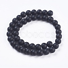 Synthetic Black Stone Bead Strands X-G-R345-10mm-38-1-2
