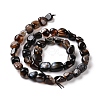 Natural Black Agate Beads Strands G-A208-04-3