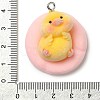 Flocking Resin Sleeping Pendants RESI-D072-02B-3