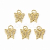 Brass Micro Pave Cubic Zirconia Charms KK-E068-VB026-4