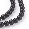 Natural Obsidian Beads Strands X-G-G099-6mm-24-3