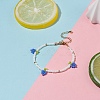 Glass Seed Braided Grape Charms Bracelet for Women BJEW-TA00140-03-2