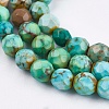 Dyed & Heated Natural Magnesite Beads Strands TURQ-F010-04A-4mm-2