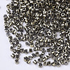 Electroplate Glass Cylinder Beads SEED-Q036-01A-B03-3