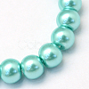Baking Painted Pearlized Glass Pearl Round Bead Strands X-HY-Q003-4mm-65-2