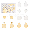 SUPERFINDINGS 60Pcs 6 Style Brass Charms KK-FH0002-62-1