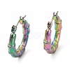 Ion Plating(IP) 304 Stainless Steel Chunky Hoop Earrings for Women EJEW-F283-06MC-1