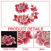 Nbeads 2Pcs 2 Style Peony Polyester Embroidery Sew on Clothing Patches PATC-NB0001-11D-5