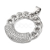 Rack Plating Brass Micro Pave Cubic Zirconia Pendants KK-M021-07P-2