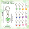 Heart Acrylic Pendant Stitch Markers HJEW-AB00607-2