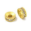 Brass Cubic Zirconia Spacer Beads KK-L215-004B-G04-1