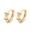 Rack Plating Brass with Cubic Zirconia Hoop Earrings for Women EJEW-G363-01KCG-1