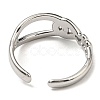 Non-Tarnish 304 Stainless Steel Cuff Ring for Women RJEW-F151-01P-3