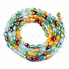 Electroplate Glass Beads Strands EGLA-N002-09C-2