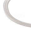 304 Stainless Steel Herringbone Chains Bracelet for Men Women BJEW-D450-01P-01-2