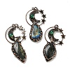 Natural Labradorite and Jiu Ge Big Pendants G-M383-15R-01-1