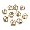 Real 18K Gold Plated Brass Micro Pave Colorful Cubic Zirconia Pendants ZIRC-A020-20G-A-2