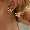 Simple Bow Earrings Metal Studs Party Jewelry Gift YI7413-1