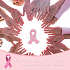 SUPERFINDINGS 60Pcs Breast Cancer Awareness Pink Ribbon Enamel Pins JEWB-FH0001-27-5