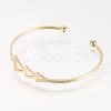 Brass Cuff Bangle BJEW-P168-F13-1