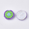 Glass Seed Beads Cabochons FIND-S321-03F-2