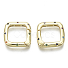 Brass Micro Pave Cubic Zirconia Spring Gate Rings ZIRC-N039-028-NF-1