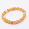 Natural Weathered Agate Stretch Beads Bracelets X-BJEW-JB02513-02-1