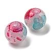 Transparent Crackle Glass Beads GLAA-D012-02A-4