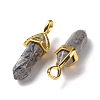 Natural Map Stone Pointed Pendants G-K329-64G-3