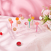 20-Hole Arc-Shaped Transparent Acrylic Lollipop Display Holder ODIS-WH0043-03B-5