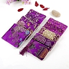 Square Chinese Style Brocade Zipper Bags with Tassel PW-WG45645-05-1