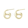 Hollow Teardrop Brass Stud Earrings EJEW-Q811-20G-1