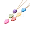 Natural Shell Tulip Pendant Necklace with 304 Stainless Steel Chains for Women NJEW-C016-15G-1