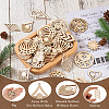 Elecrelive 100Pcs 10 Styles Undyed Natural Wooden Big Pendants WOOD-EL0001-03-5