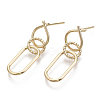 Brass Stud Earring Findings X-KK-N230-23G-NF-2
