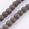 Natural Pyrite Beads Strands G-P303-03-4mm-8-1