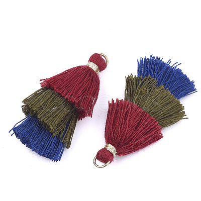 Polycotton(Polyester Cotton) Tassel Pendant Decorations FIND-T018-29-1