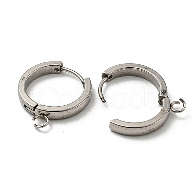 Tarnish Resistant 201 Stainless Steel Huggie Hoop Earrings Findings STAS-A167-01O-P-1