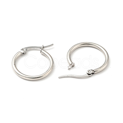 Tarnish Resistant 201 Stainless Steel Hoop Earrings for Women EJEW-G260-02D-P-1