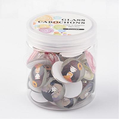 Glass Cabochons GGLA-JP0003-02-1