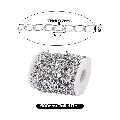 Decorative Chain Aluminium Twisted Chains Curb Chains CHA-TA0001-07S-1