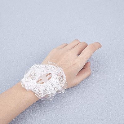 Plastic Imitation Pearl Stretch Bracelets FIND-NB0001-23-1