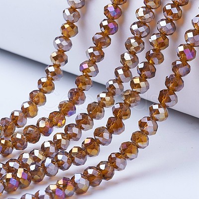 Electroplate Glass Beads Strands EGLA-A034-T2mm-B08-1