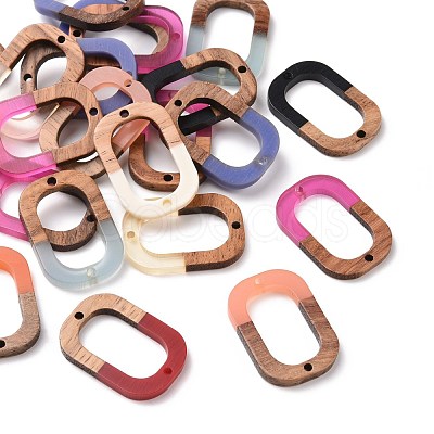 Resin & Walnut Wood Links connectors RESI-S367-06-M-1