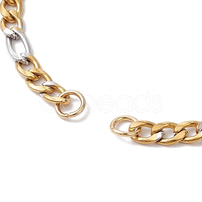 304 Stainless Steel Figaro Chain Bracelet Makings AJEW-JB01286-1