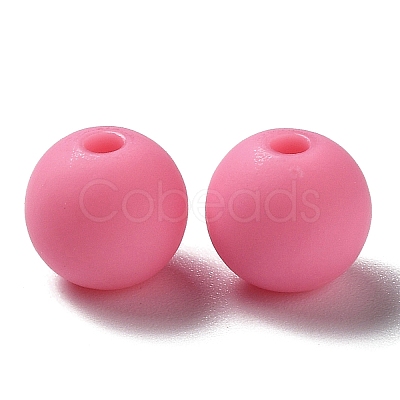 Frosted Opaque Acrylic Beads OACR-P019-01B-04-1