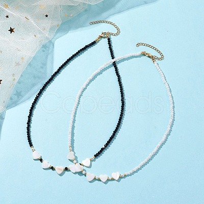 Glass Beads Necklaces NJEW-JN04724-1