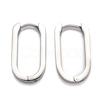 Tarnish Resistant 304 Stainless Steel Huggie Hoop Earrings STAS-J033-11C-P-1