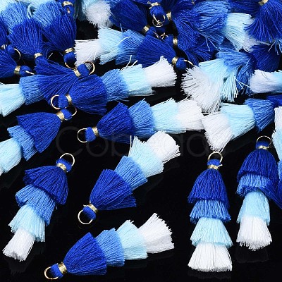 Polycotton(Polyester Cotton) Layered Tassel Big Pendant Decorations FIND-T052-16-08-1