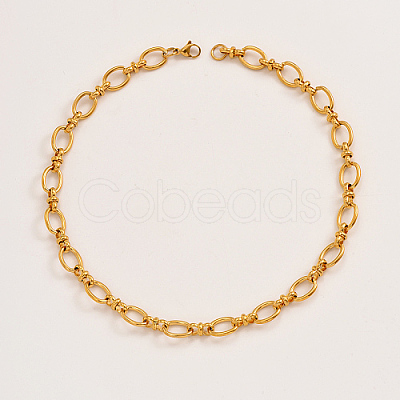 Stainless Steel Oval Link Chain Necklacces MF4965-1-1